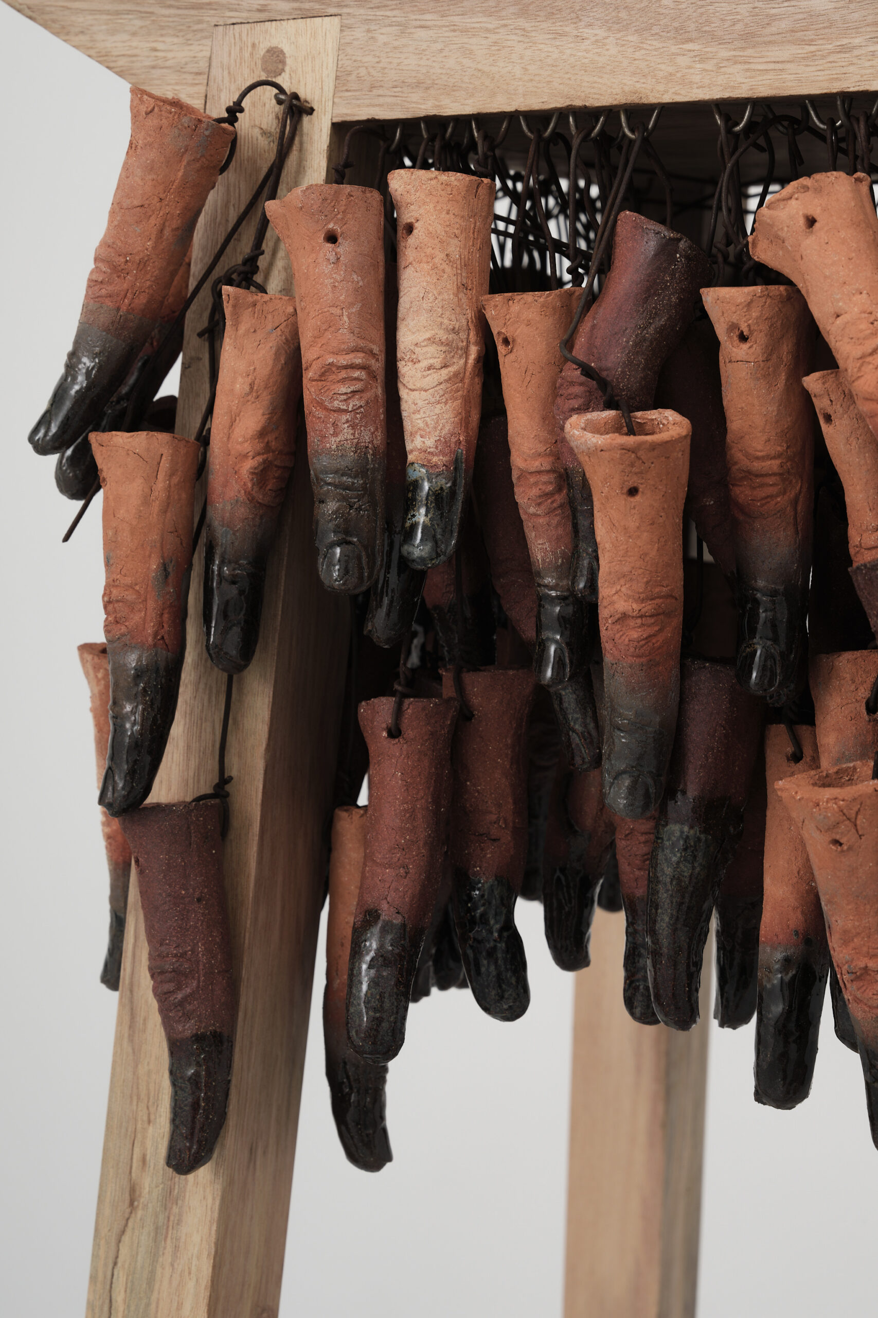 Lu&igrave;s MS Santos
Seat of power: Democracy
2025
Natal Mahogany, and glazed ceramic 103 x 47 x 47 cm
(Detail 1)