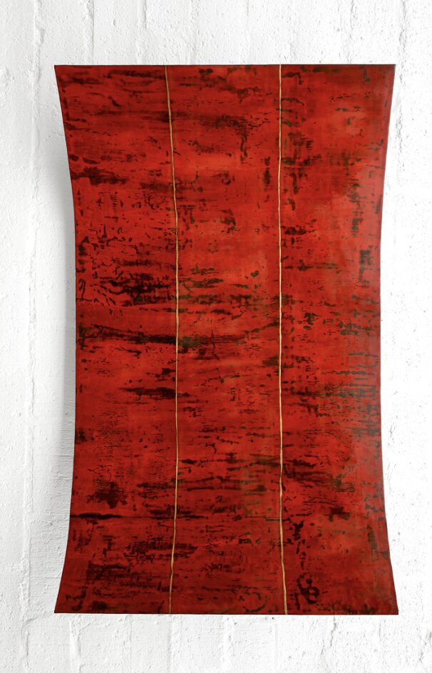 Black in Red Large Lacquer Leaf