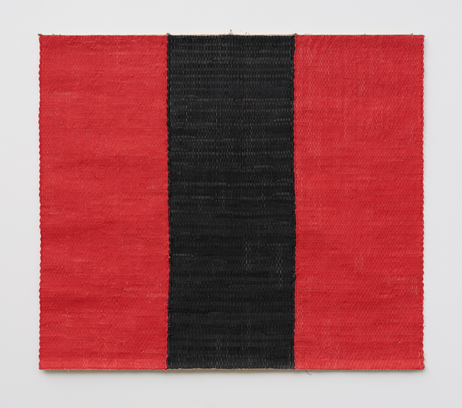 Ria Bosman, VERDWAALDE VLINDER, 2026, acrylic on leather and canvas, 129 x 148 cm, unique / Photo by We Document Art