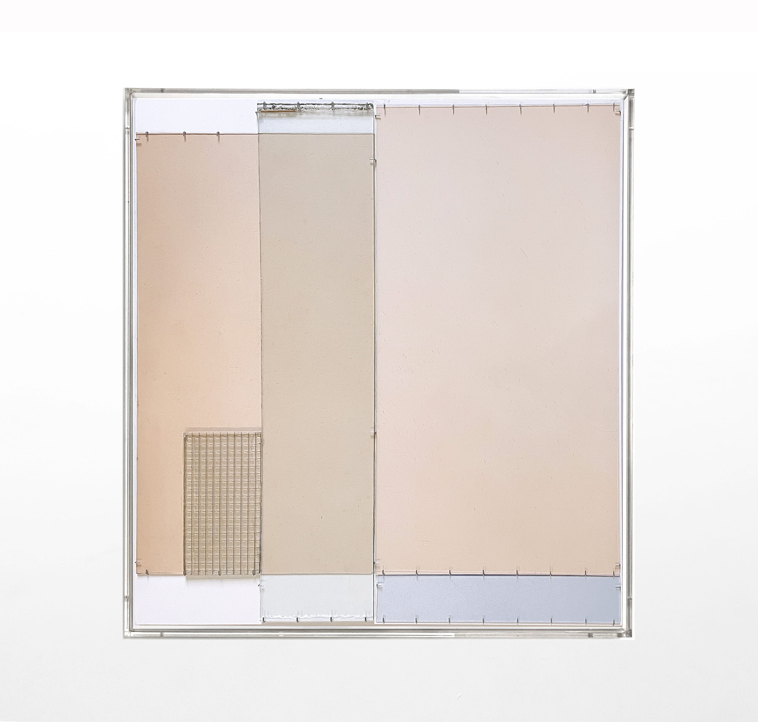 Anneke Eussen, There will be good days 01, 2025, recycled glass in plexiglass frame, 93 x 87 cm, unique