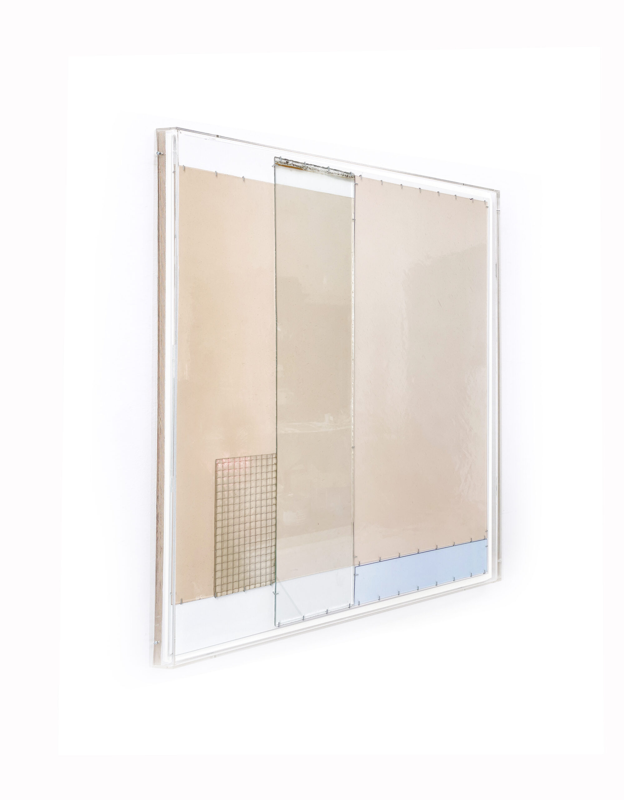Anneke Eussen, There will be good days 01, 2025, recycled glass in plexiglass frame, 93 x 87 cm, unique
