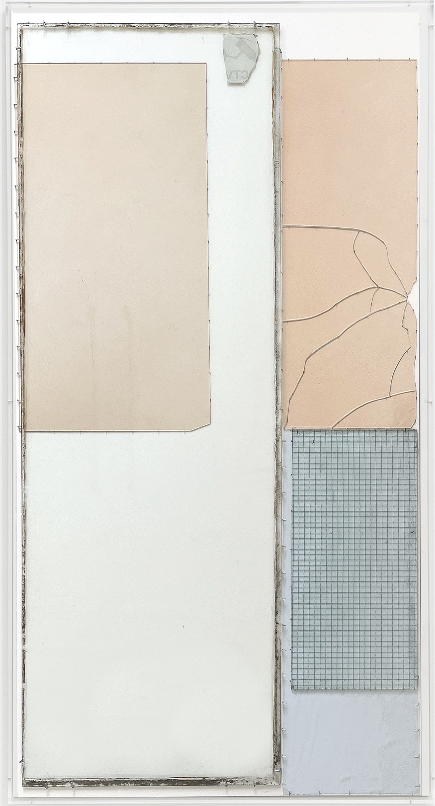 Anneke Eussen, There will be good days 02, 2025, recycled glass in plexiglass frame 180 x 95 cm, unique