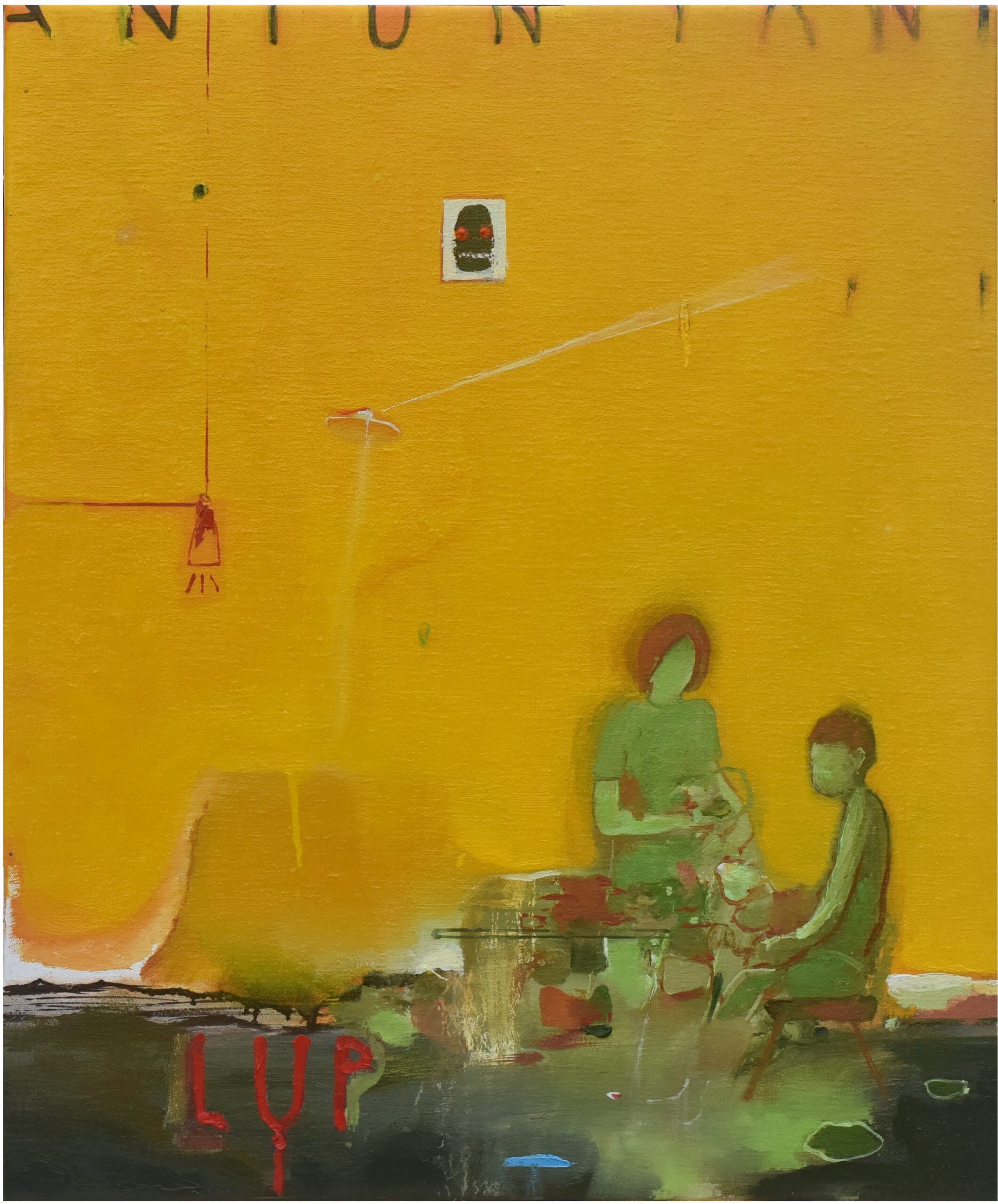 Brian Harte, Future Dinners, 2025, oil on linen, 60 x 50 cm, unique