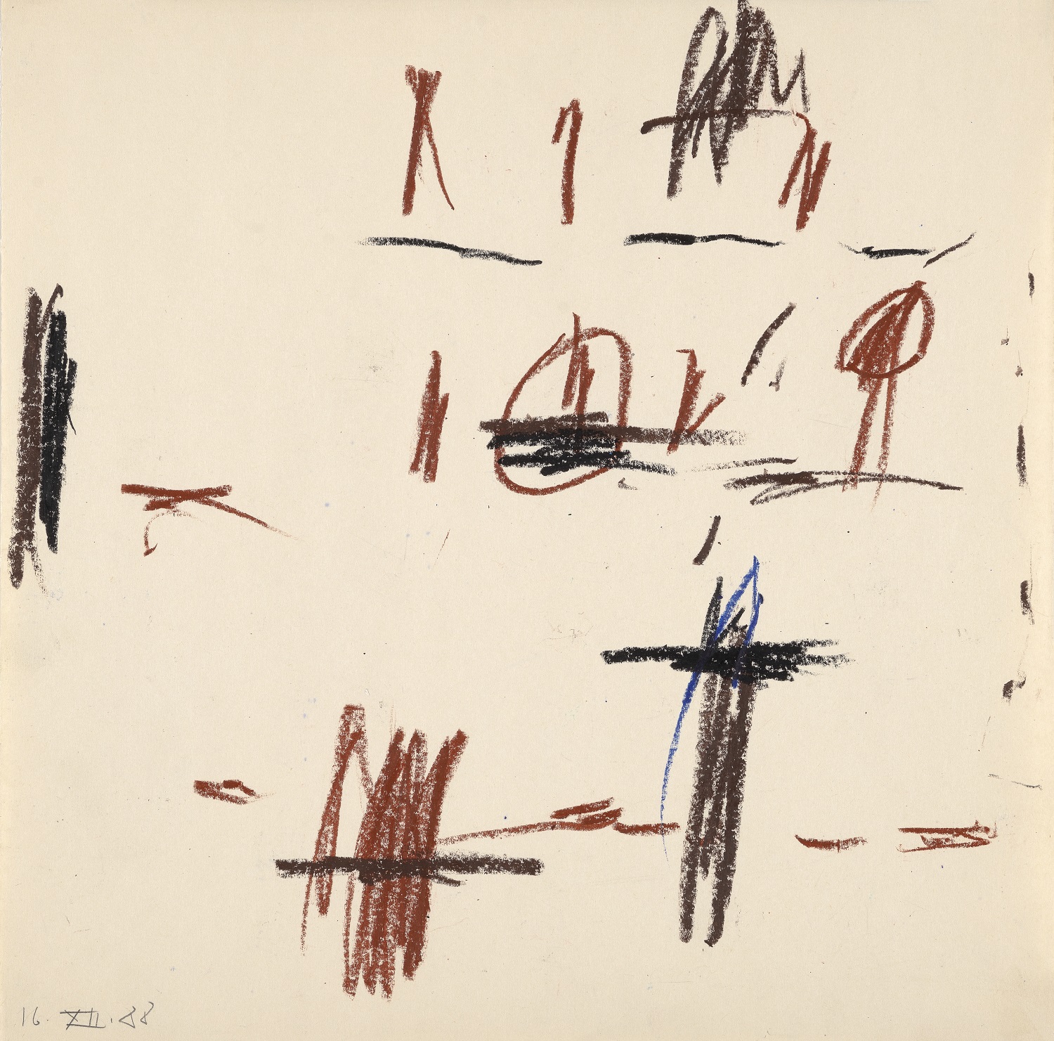 Djoka Ivackovic, 16. XII '88, 1988, pastel on paper, 42x42cm