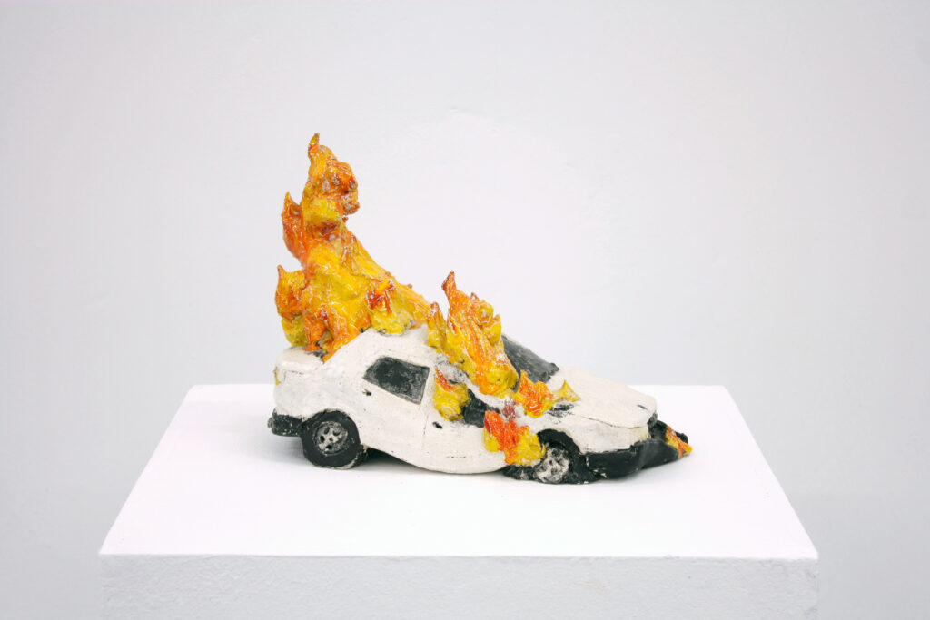 Coche en llamas
